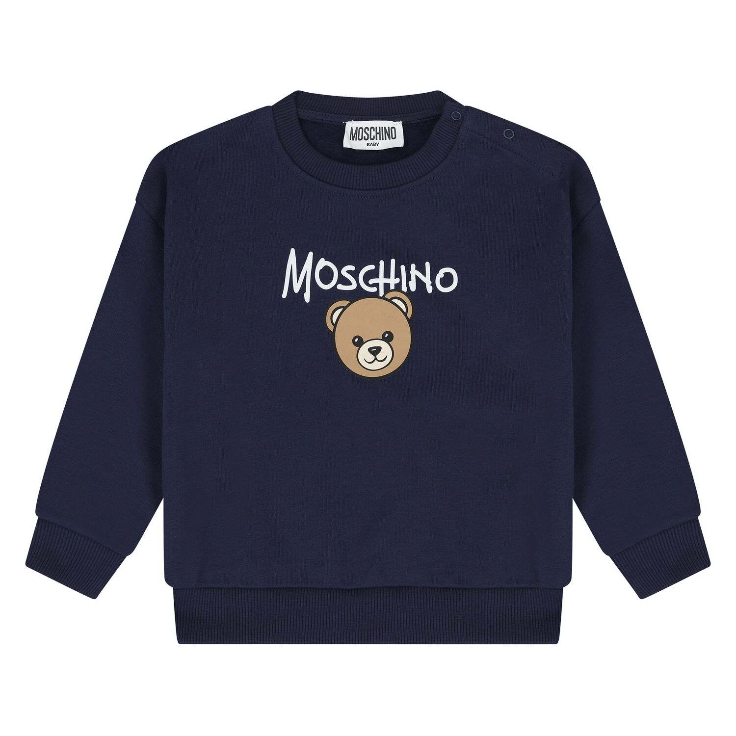 Younger Navy Blue Teddy Bear Logo Sweatshirt, 2, hi-res