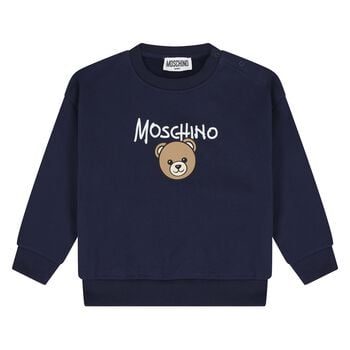 Younger Navy Blue Teddy Bear Logo Sweatshirt