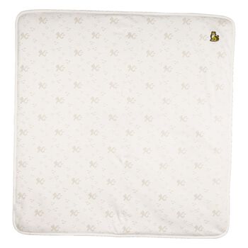 Ivory & Beige Tiger Logo Baby Blanket