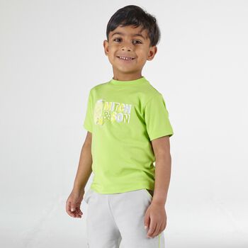 Boys Green & Grey Logo Shorts Set