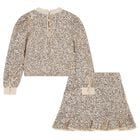Girls Gold Sequin Skirt Set, 2, hi-res