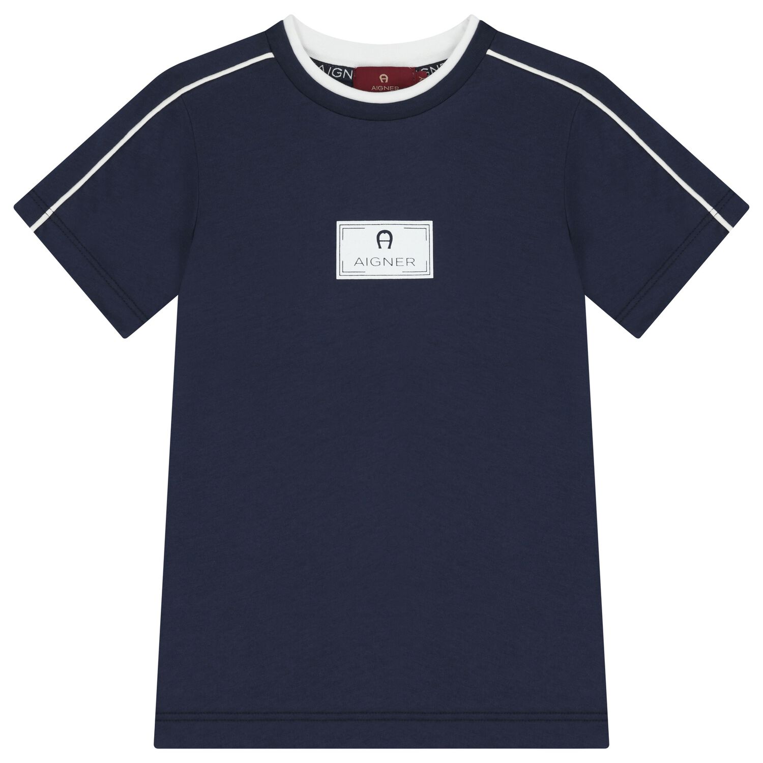 Boys Navy Blue Logo T-Shirt, 2, hi-res