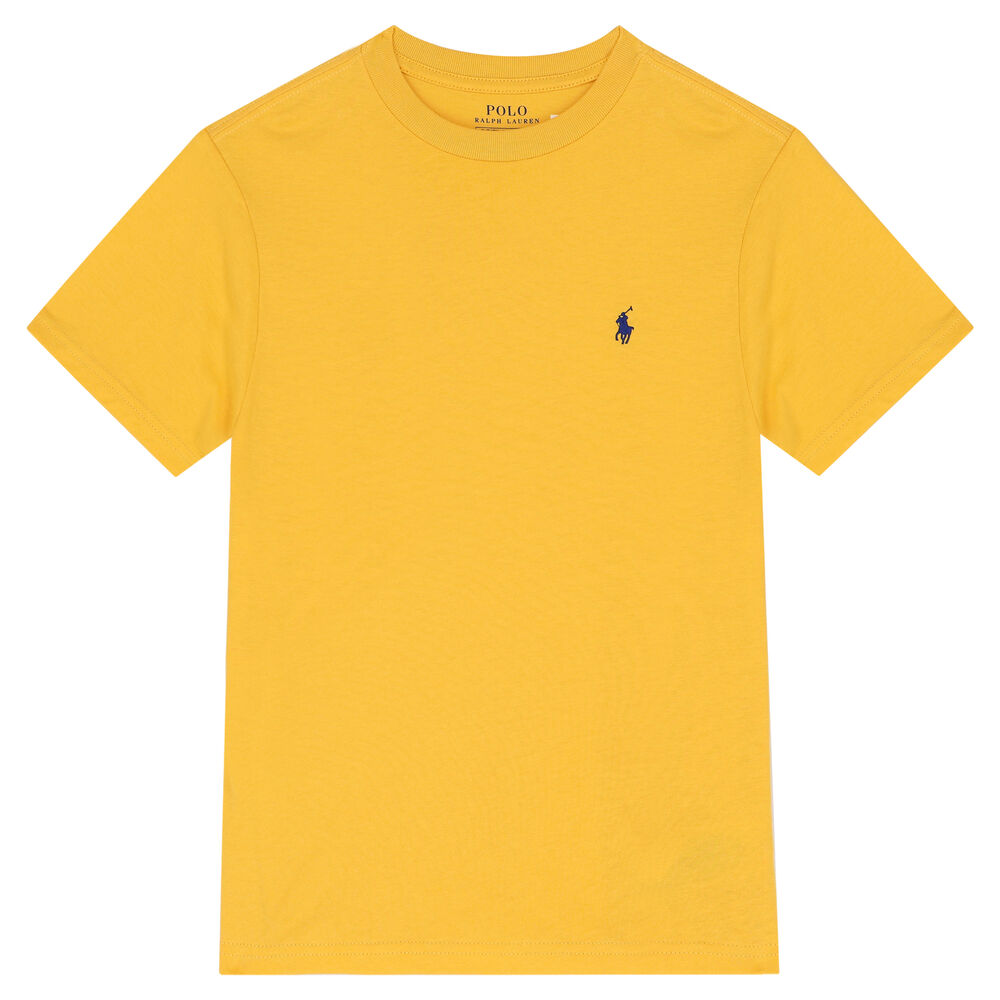 Ralph Lauren Boys Yellow Logo T-Shirt | Junior Couture USA