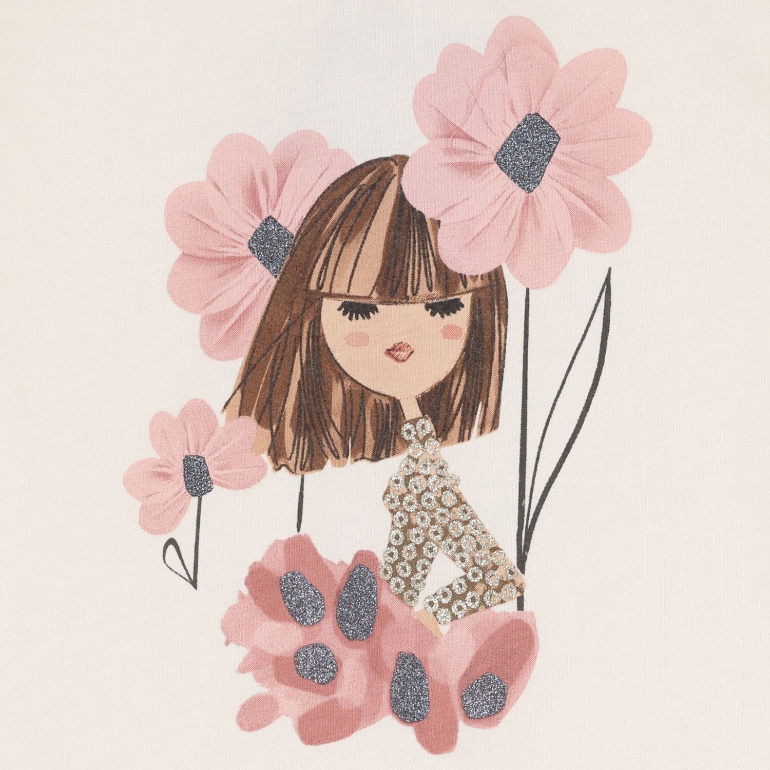 Girls Ivory, Pink & Grey Leggings Set, 3, hi-res