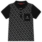 تيشيرت بولو أولاد بالشعار باللون الأسود, 2, hi-res