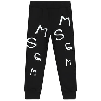 Boys Black Logo Joggers