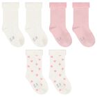 Baby Girls Ivory & Pink Socks ( 3-Pack ), 1, hi-res