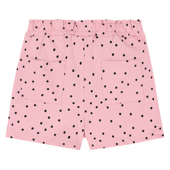 Girls Pink Polka Dot Shorts