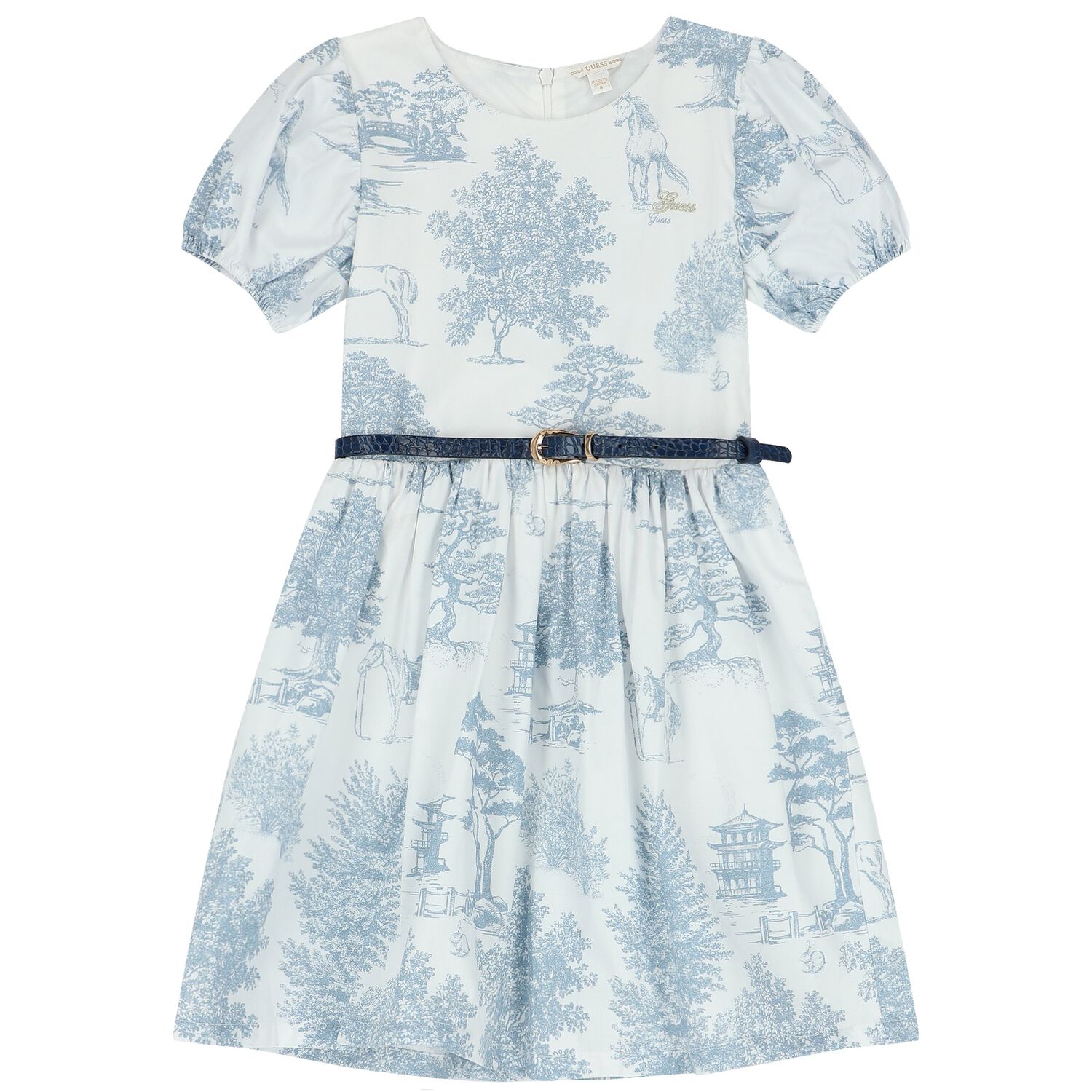 guess blue and white dress I Guess So Mini Dress | Blue polka dot | Womens