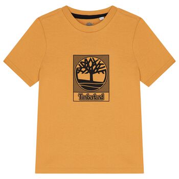 Boys Orange Logo T-Shirt