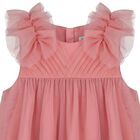 Girls Pink Ruffled Tulle Dress, 2, hi-res