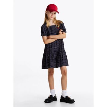 Girls Navy Blue Logo Stars Dress