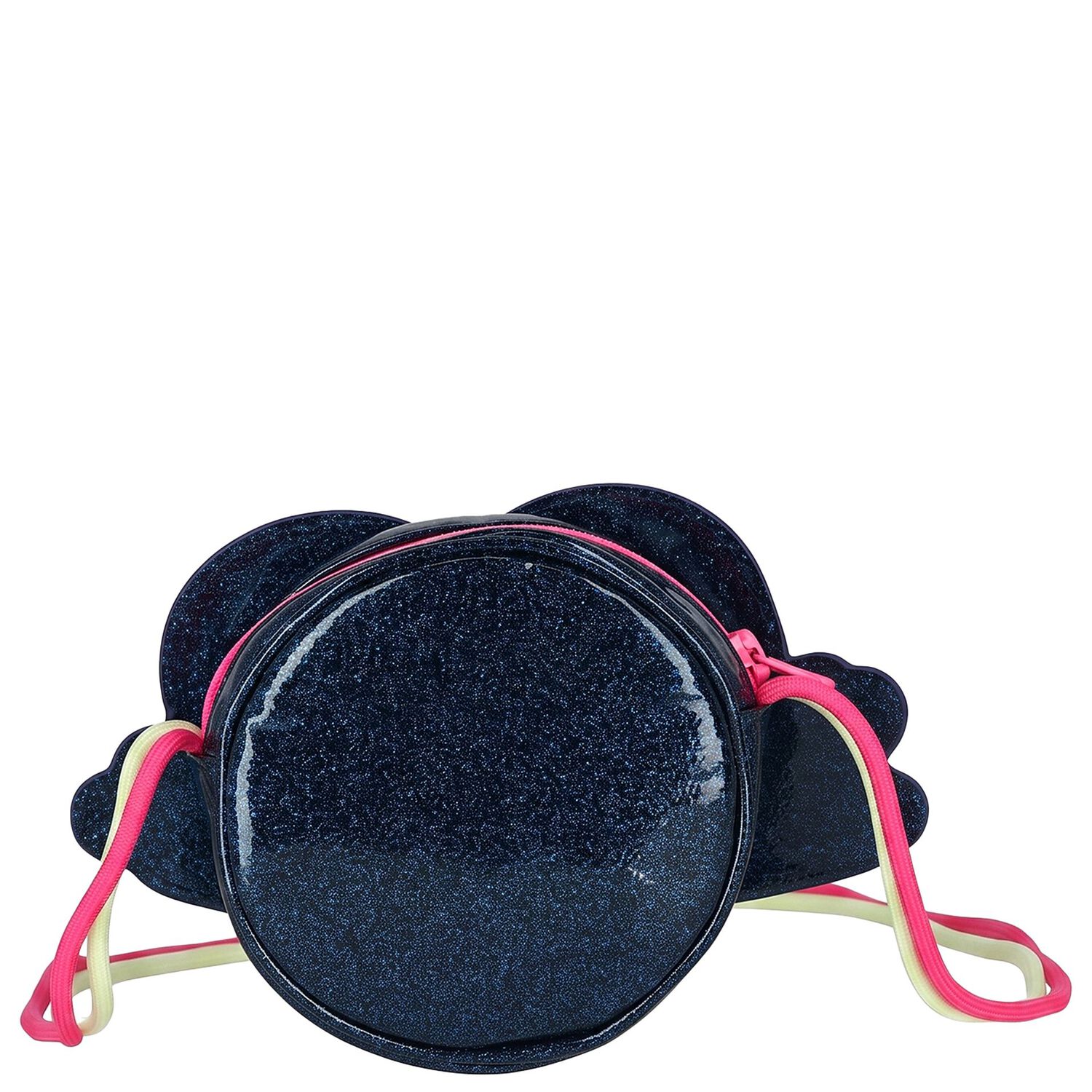 Girls Pink & Navy Blue Embellished Hand Bag ( 12cm ), 1, hi-res