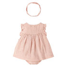 Baby Girls Pink Dress Set, 2, hi-res