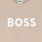 Boys Beige Logo T-Shirt, 1, hi-res