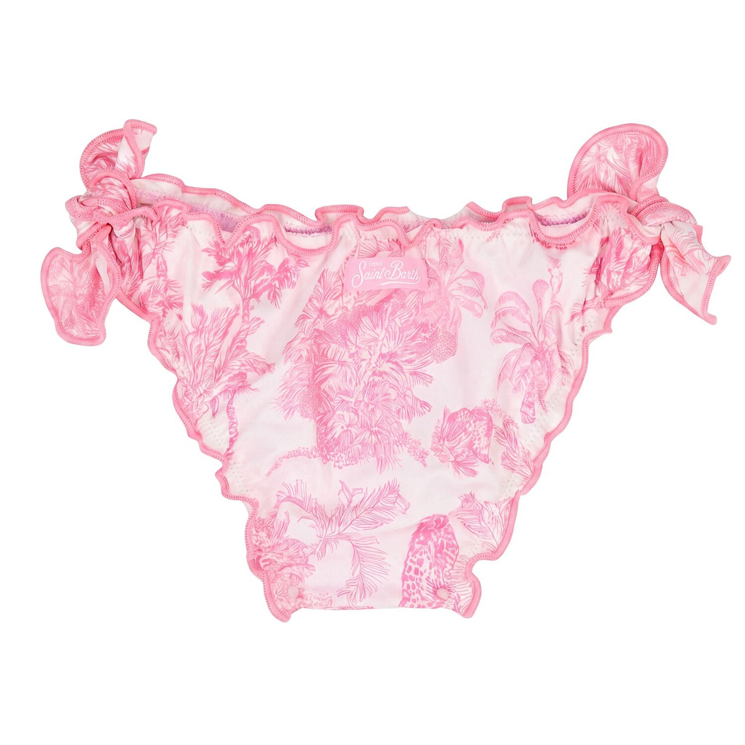 Girls Pink & White Jungle Bikini, 1, hi-res