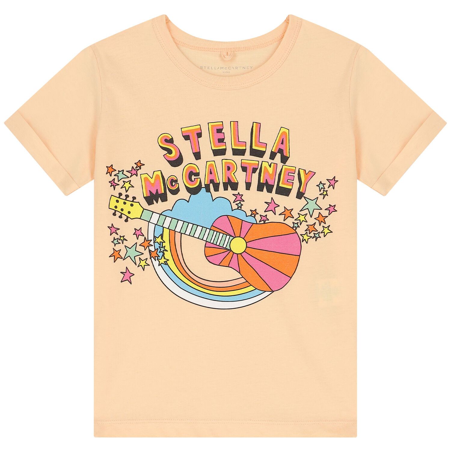 تيشيرت بالشعار باللون الوردى للبنات, 1, hi-res