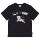 Boys Black EKD Logo T-Shirt, 1, hi-res