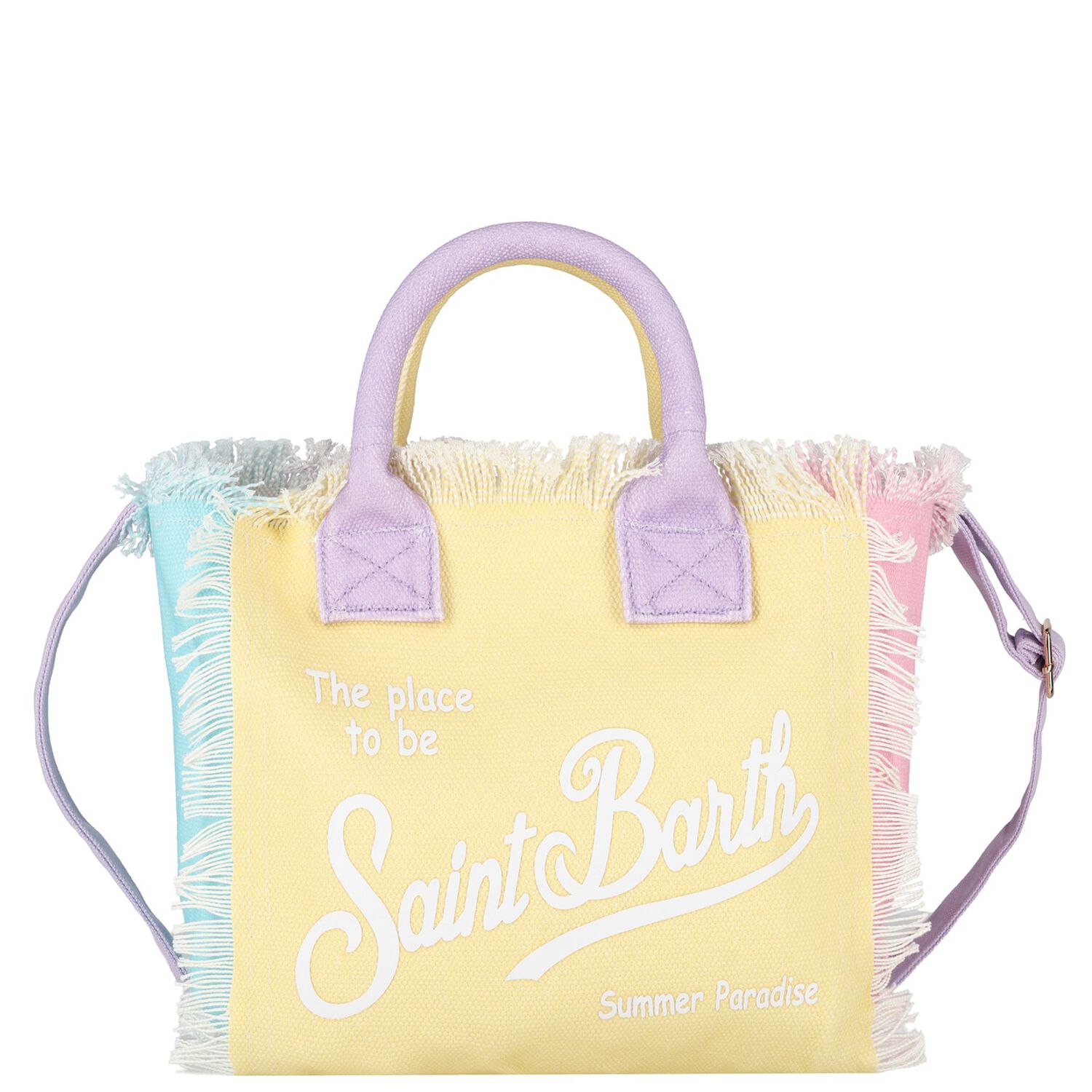 Girls Pink, Purple & Yellow Logo Tote Bag, 1, hi-res