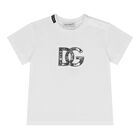 Baby Boys White Logo Majolica T-Shirt, 1, hi-res