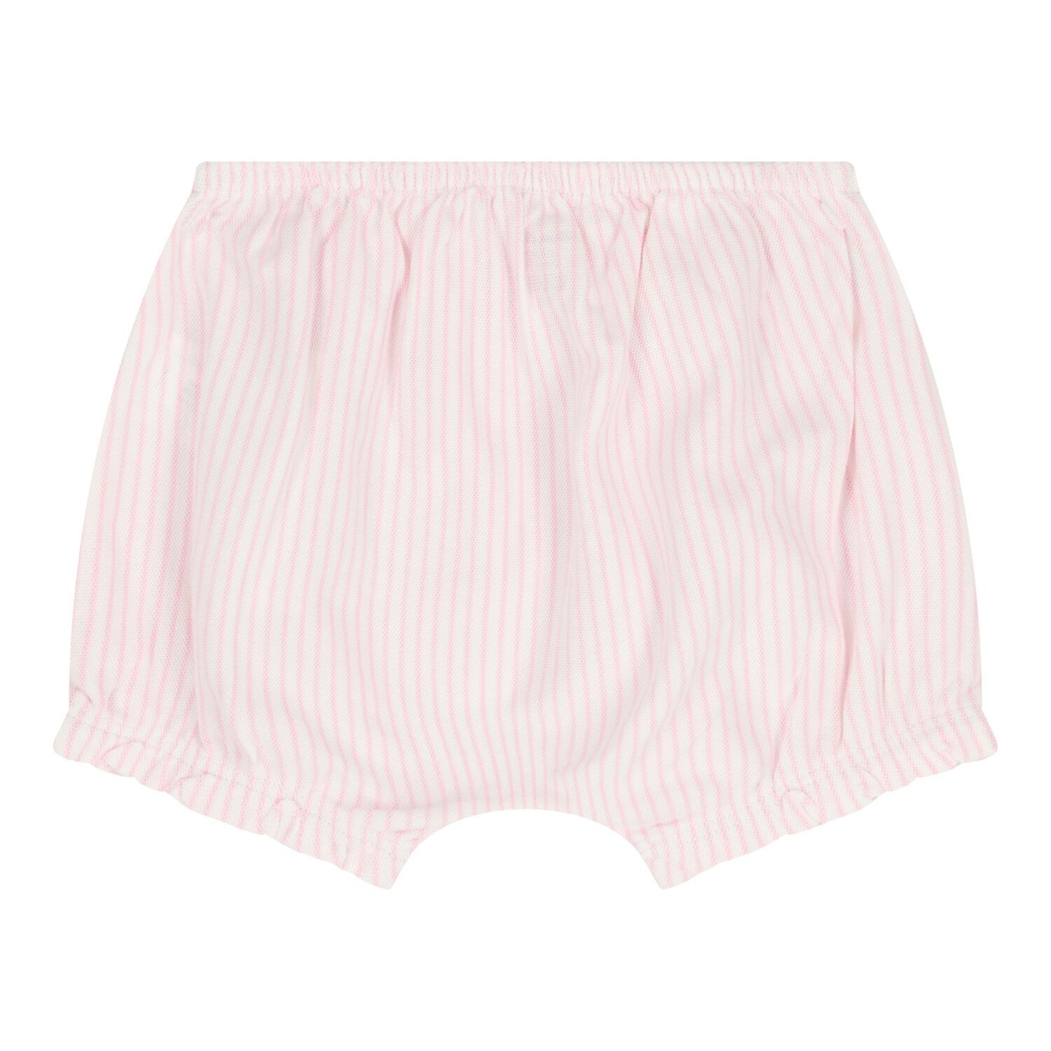Baby Girls Pink Striped Logo Shorts Set , 1, hi-res