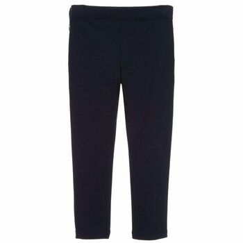 Girls Navy Jersey Trousers