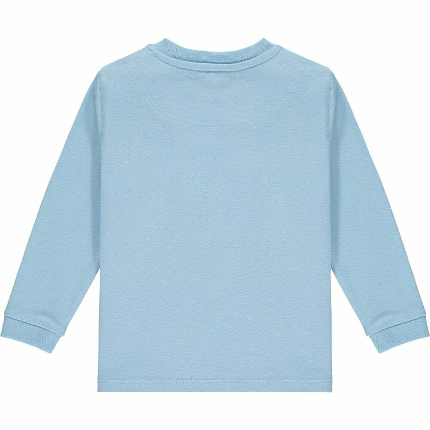 Boys Blue Logo Long Sleeve Top, 2, hi-res