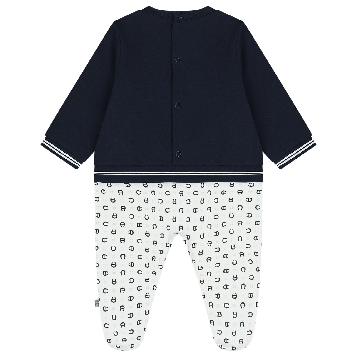 افرول اولاد بالشعار باللون الابيض والكحلى , 2, hi-res