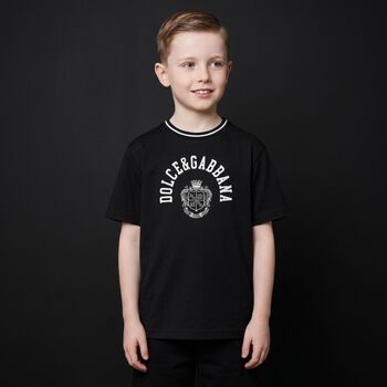 Boys Black Logo T-Shirt