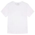Boys White Logo T-Shirt, 1, hi-res