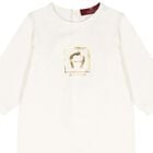 Ivory & Gold Logo Babygrow, 1, hi-res