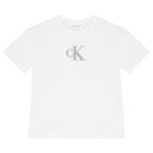 تيشيرت بنات بالشعار باللون الابيض , 2, hi-res