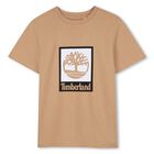 Boys Beige Logo T-Shirt, 3, hi-res