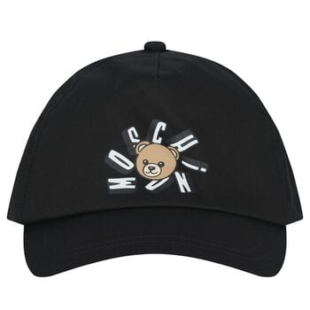 Black Teddy Bear Logo Cap