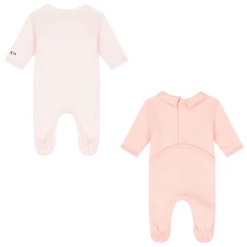 Baby Girls Pink Tiger Babygrows ( 2 Pack )