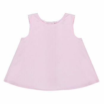 Girls Pink Sleeveless Tops