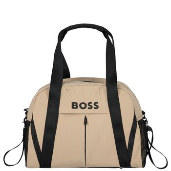 Beige Logo Baby Changing Bag