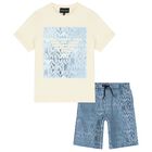 Buy GAP Boys Blue Cargo Shorts