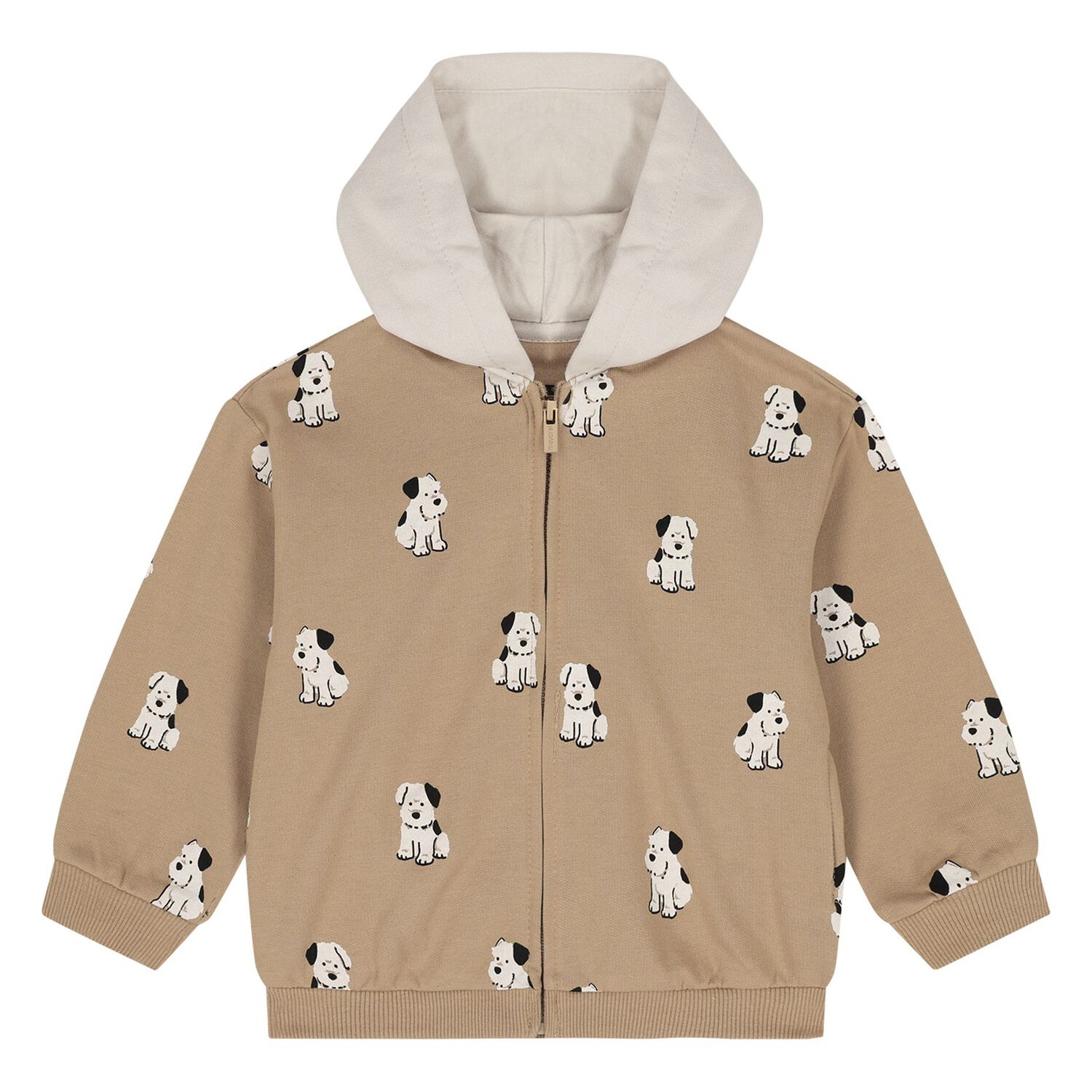 Younger Boys Beige, Ivory & Black Tracksuit ( 3 Piece ), 1, hi-res