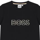 Boys Black Logo T-Shirt, 2, hi-res