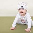 ملابس أطفال بناتي بشعار دب أبيض, 1, hi-res