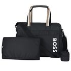 Black Logo Baby Changing Bag, 1, hi-res