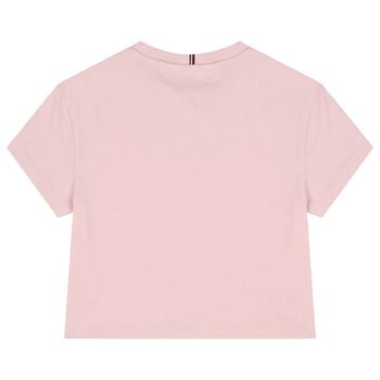 Girls Pink Snoopy Logo T-Shirt