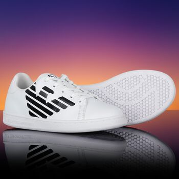 White Logo Trainers