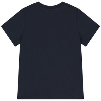 Boys Navy Blue Dog Logo T-Shirt
