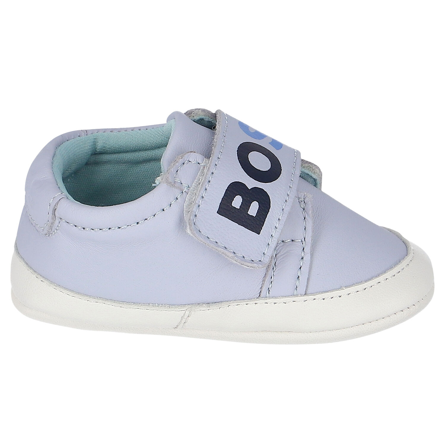 BOSS Boys Blue Logo Pre Walker Shoes Junior Couture - Main Image