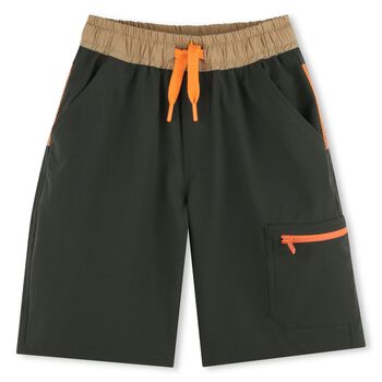 Boys Green Logo Shorts