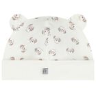 Ivory & Beige Teddy Bear Logo Baby Hat, 1, hi-res
