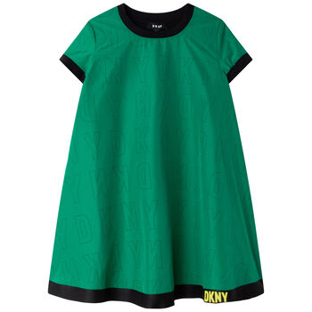 فستان بالشعار باللون الأخضر