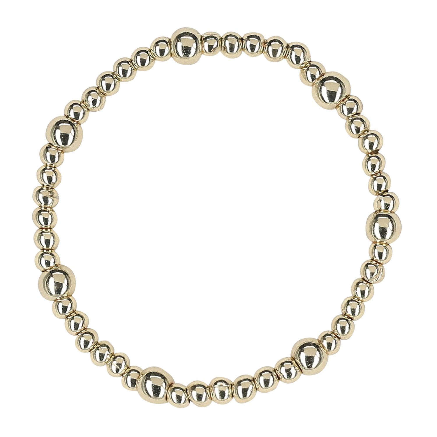 Girls Pink & Gold Beaded Bracelets (4 Pack), 1, hi-res